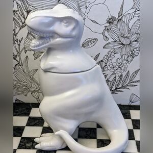 T-Rex Dino Cookie Jar Canister Target Threshold Stoneware Retired HTF Dinosaur
